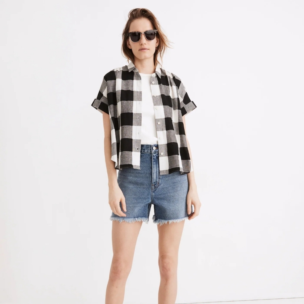 Madewell Hilltop Shirt Buffalo Check XS